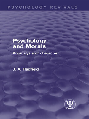 cover image of Psychology and Morals